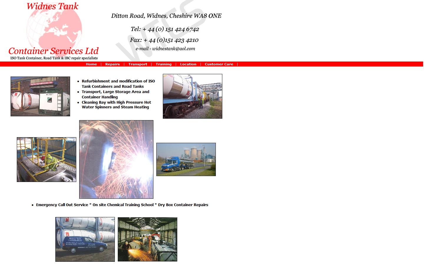Widnes Tank Container Services Ltd Website