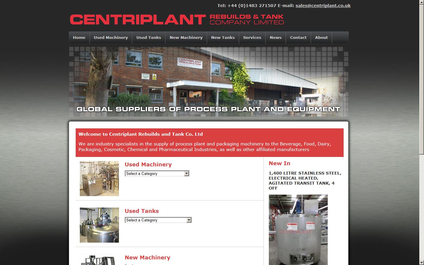 Centriplant Rebuilds & Tank Co. Ltd Website