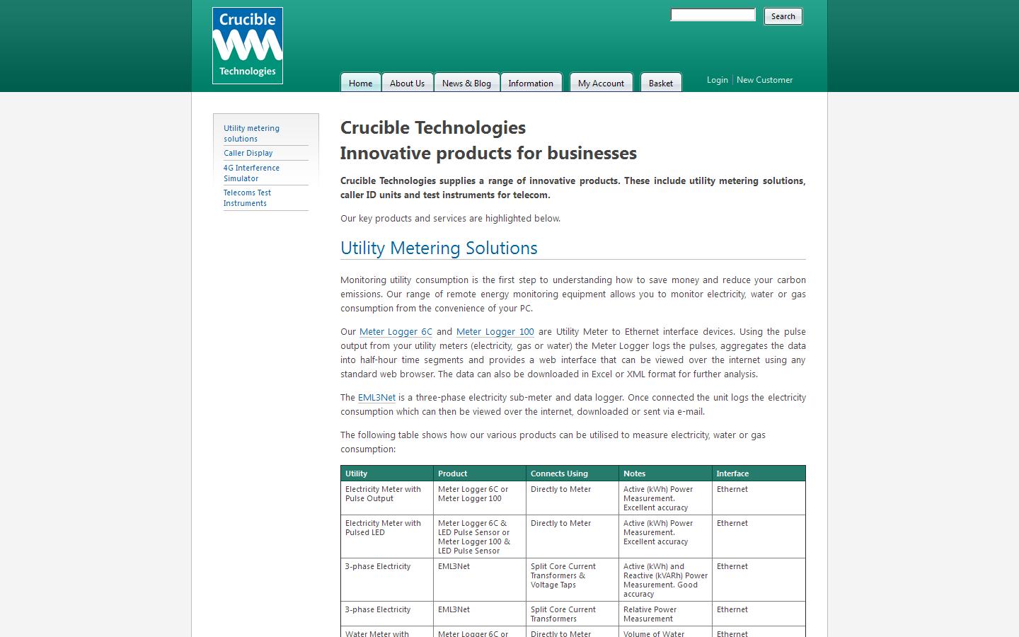 Crucible Technologies Website