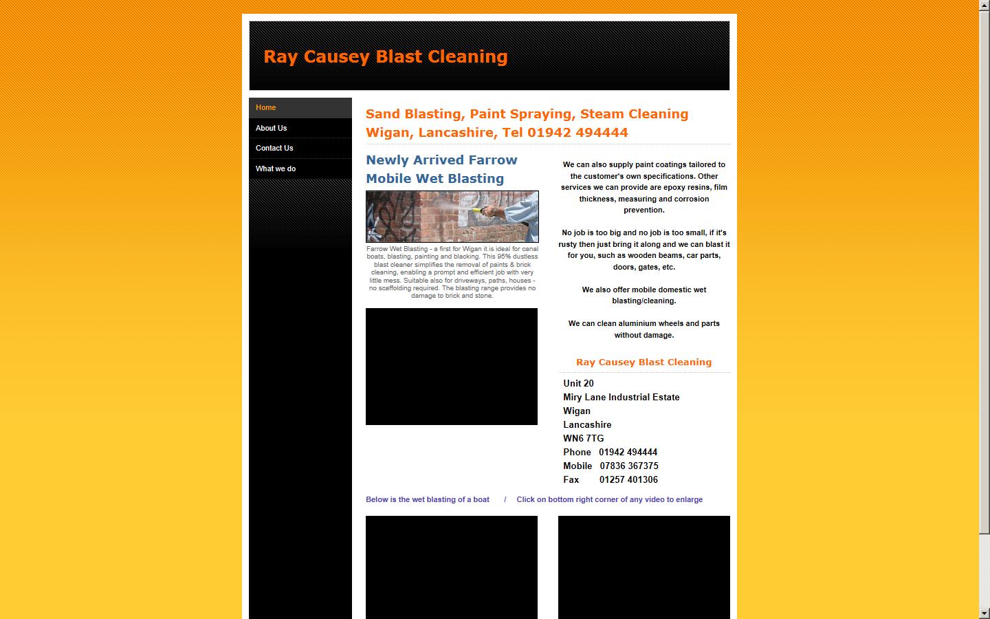 Ray Causey Blast Cleaning Website