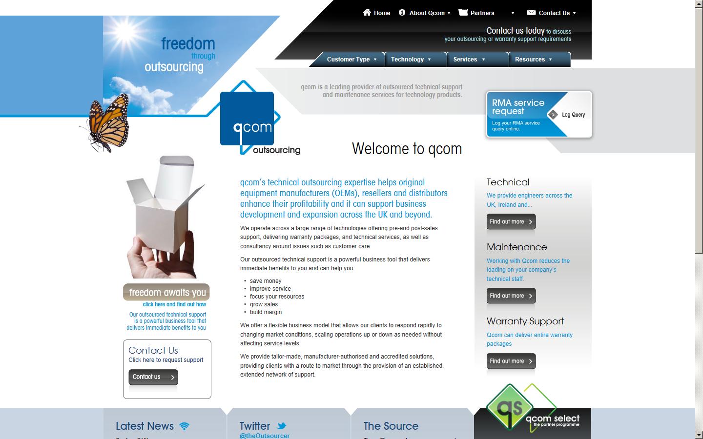Qcom Maintenance Ltd Website