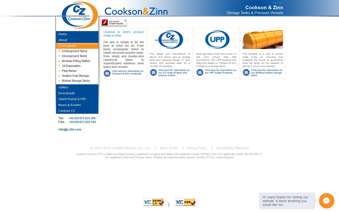 Cookson & Zinn PTL Ltd Website