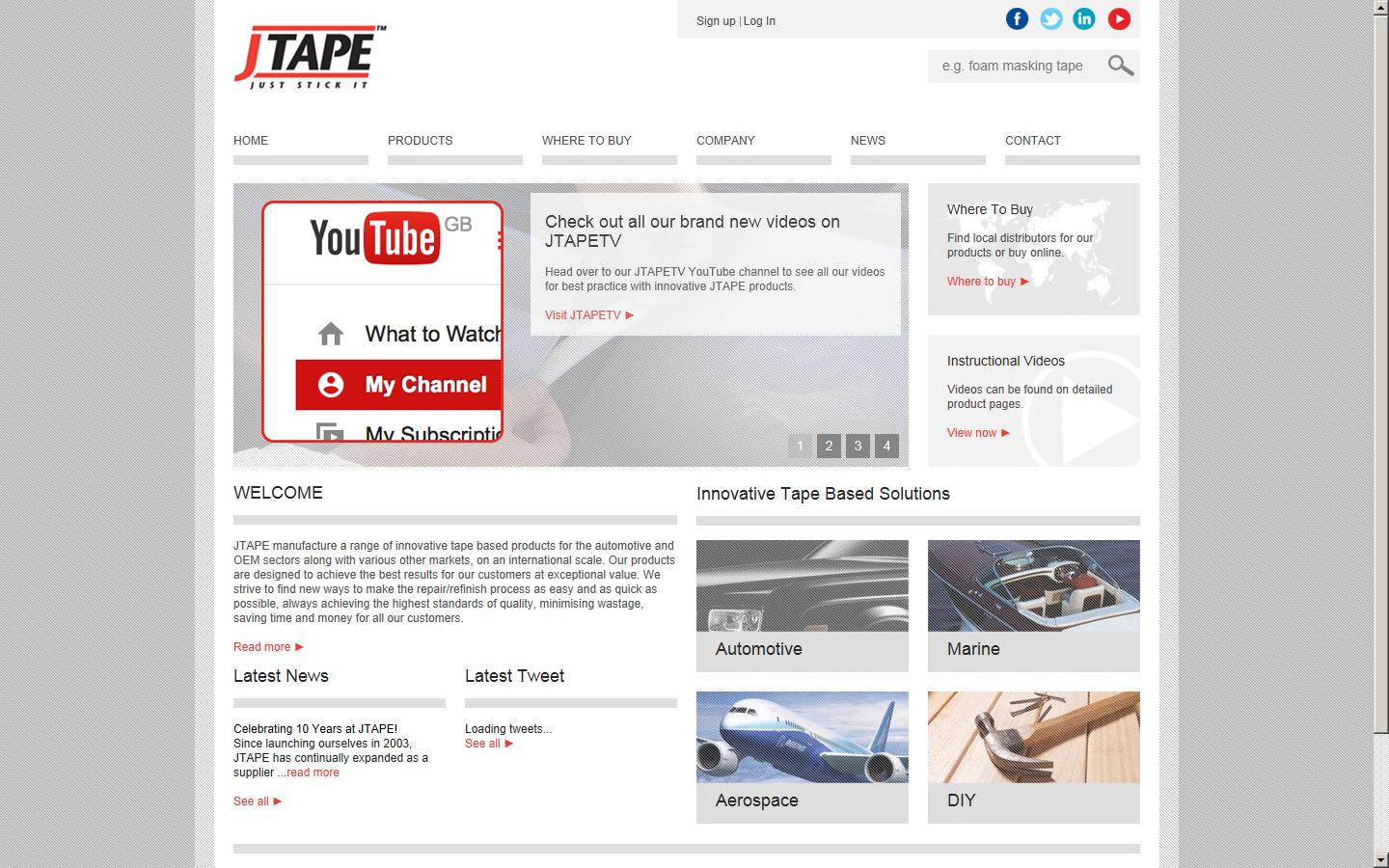 JTape Ltd Website