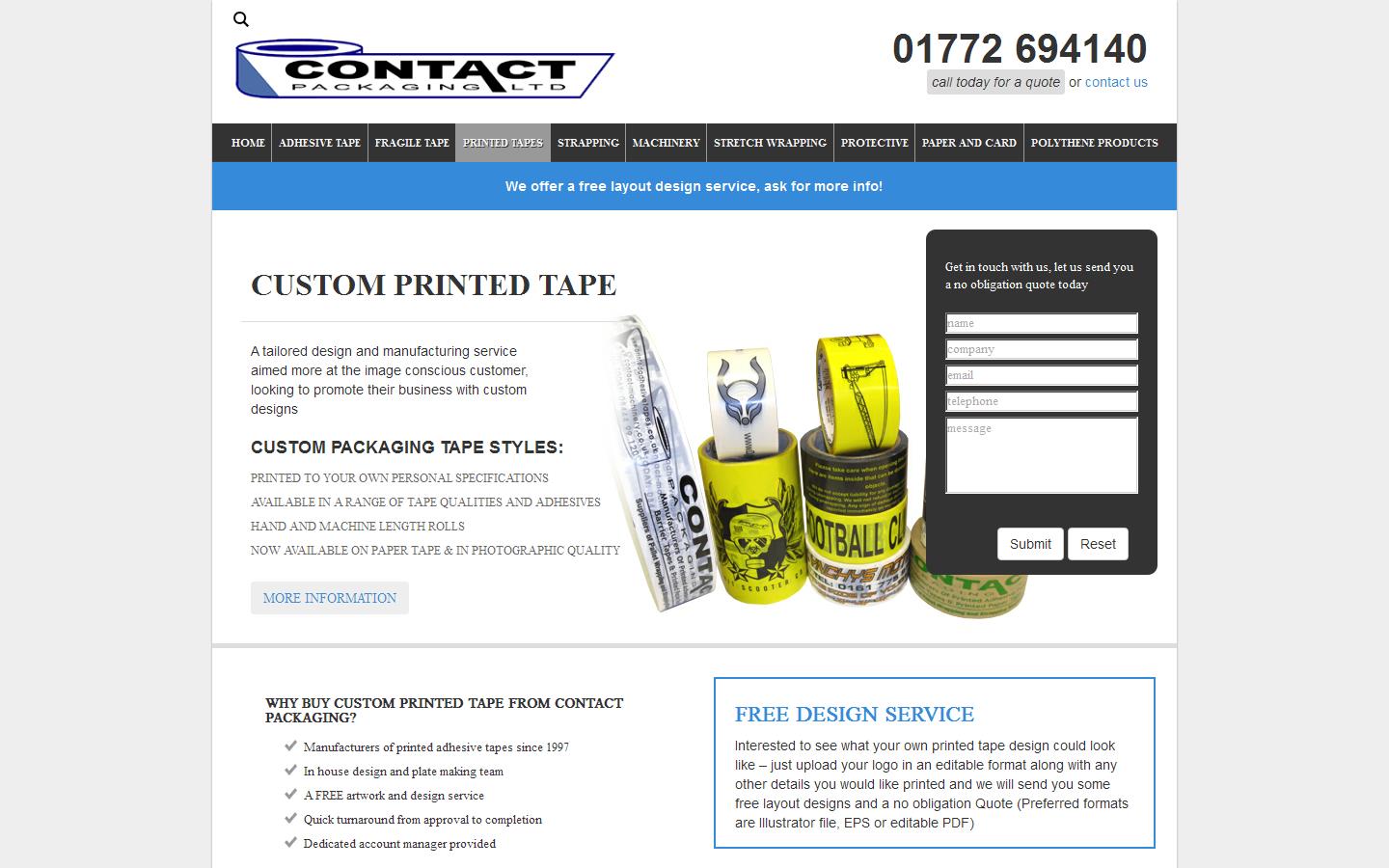 Contact Packaging Plc Website