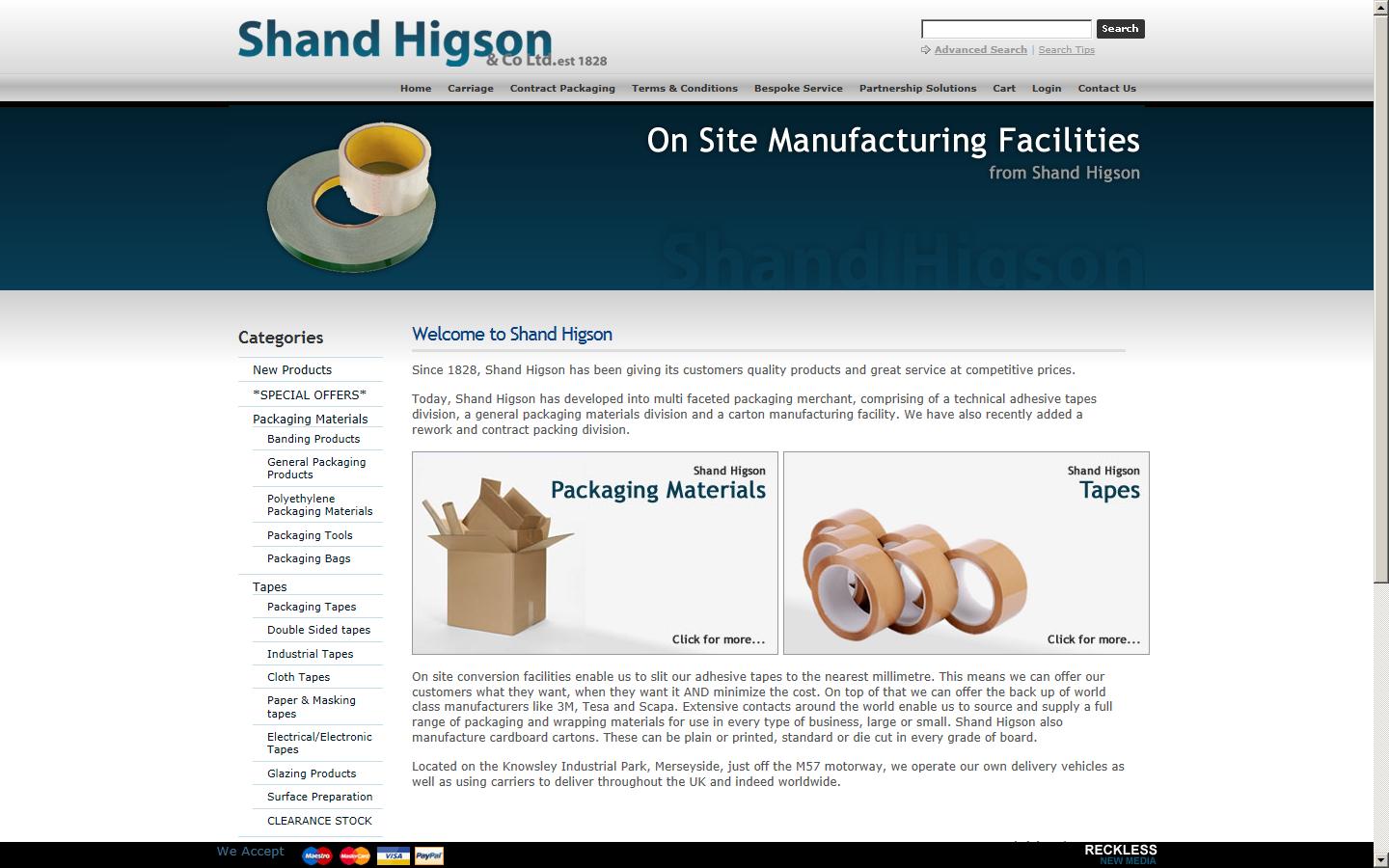 Shand Higson & Co Ltd Website