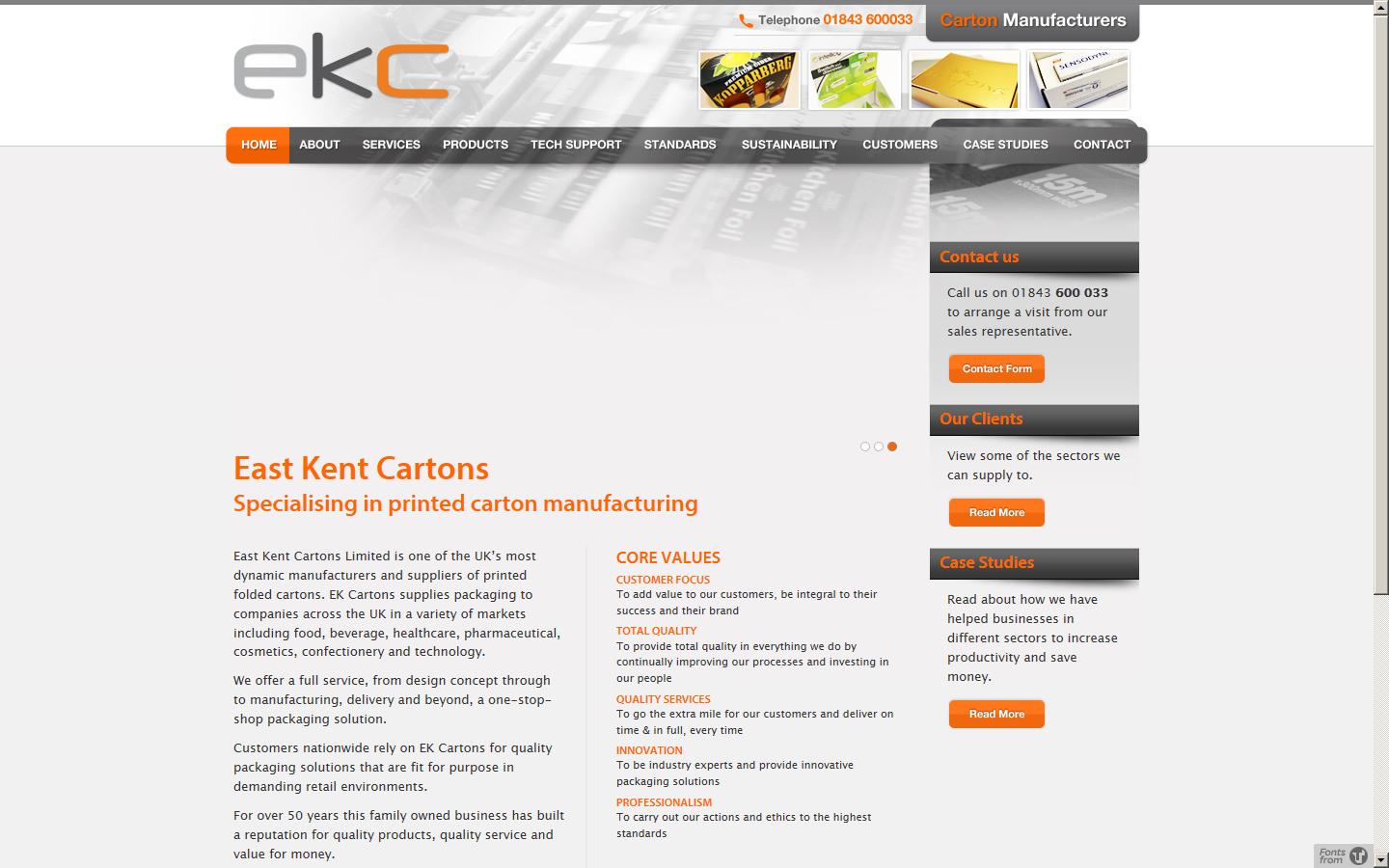 East Kent Carton Manufacturers Ltd Website