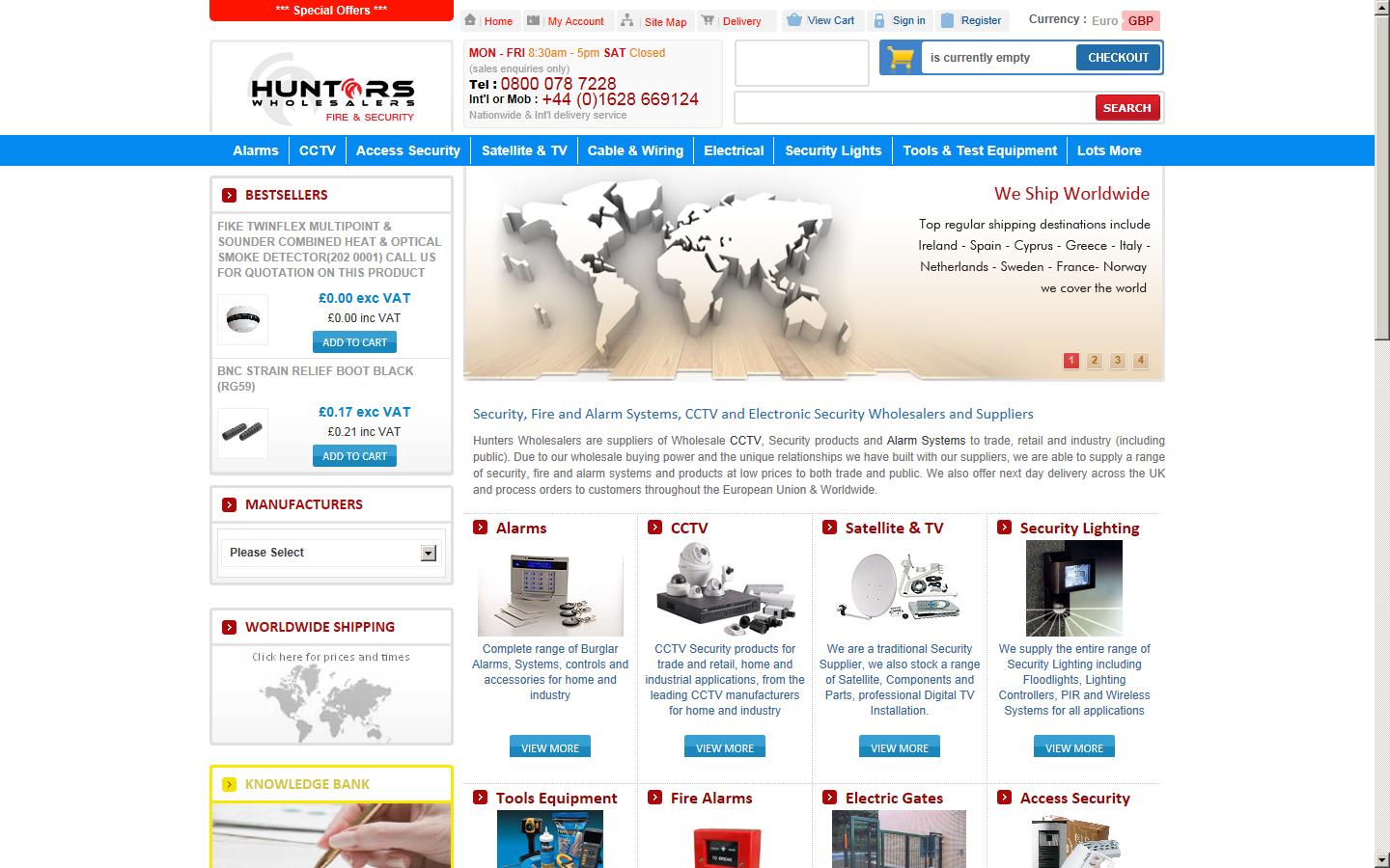 SSED Ltd T/A Hunters Wholesalers Website