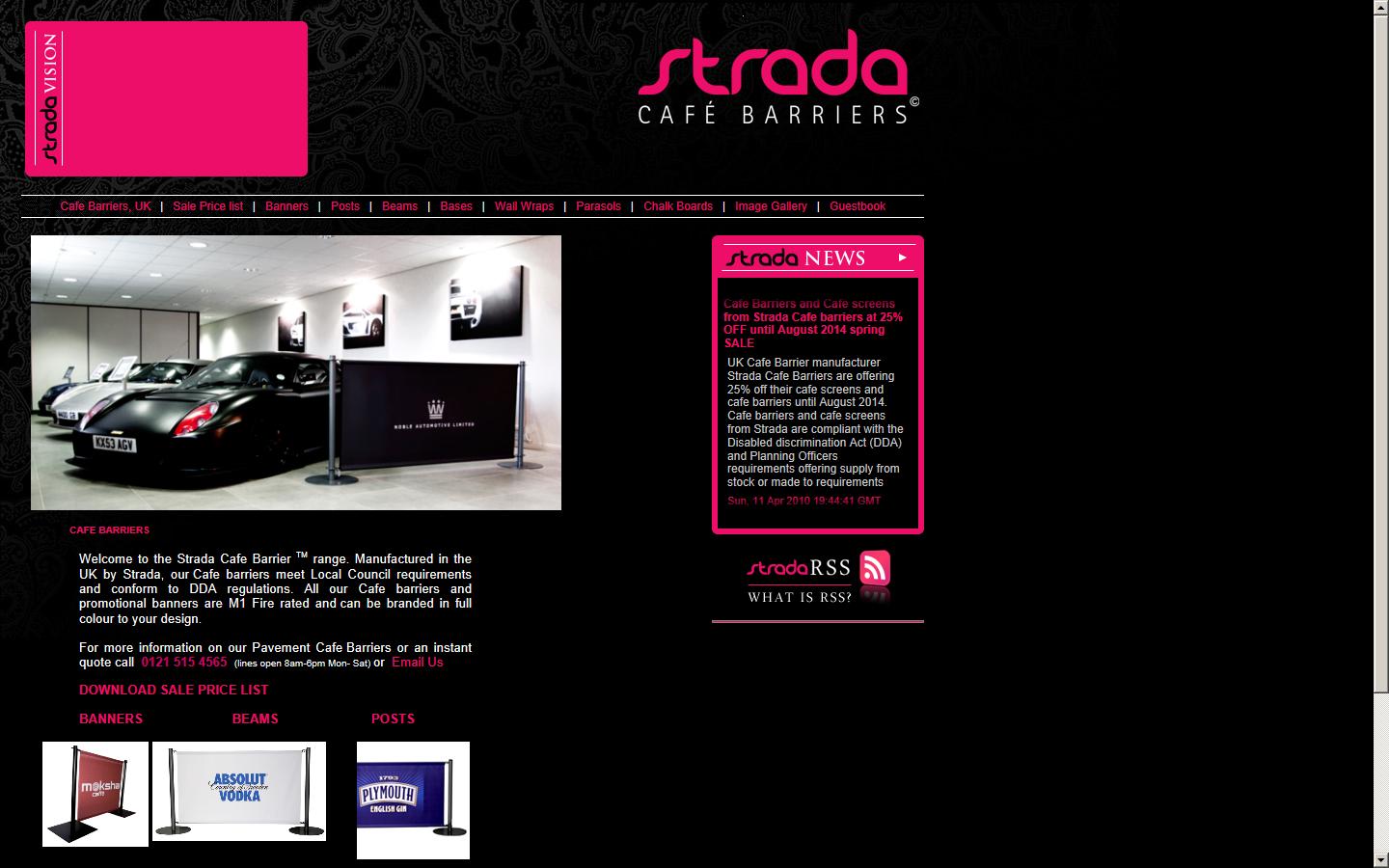 Strada Cafe Barriers Website