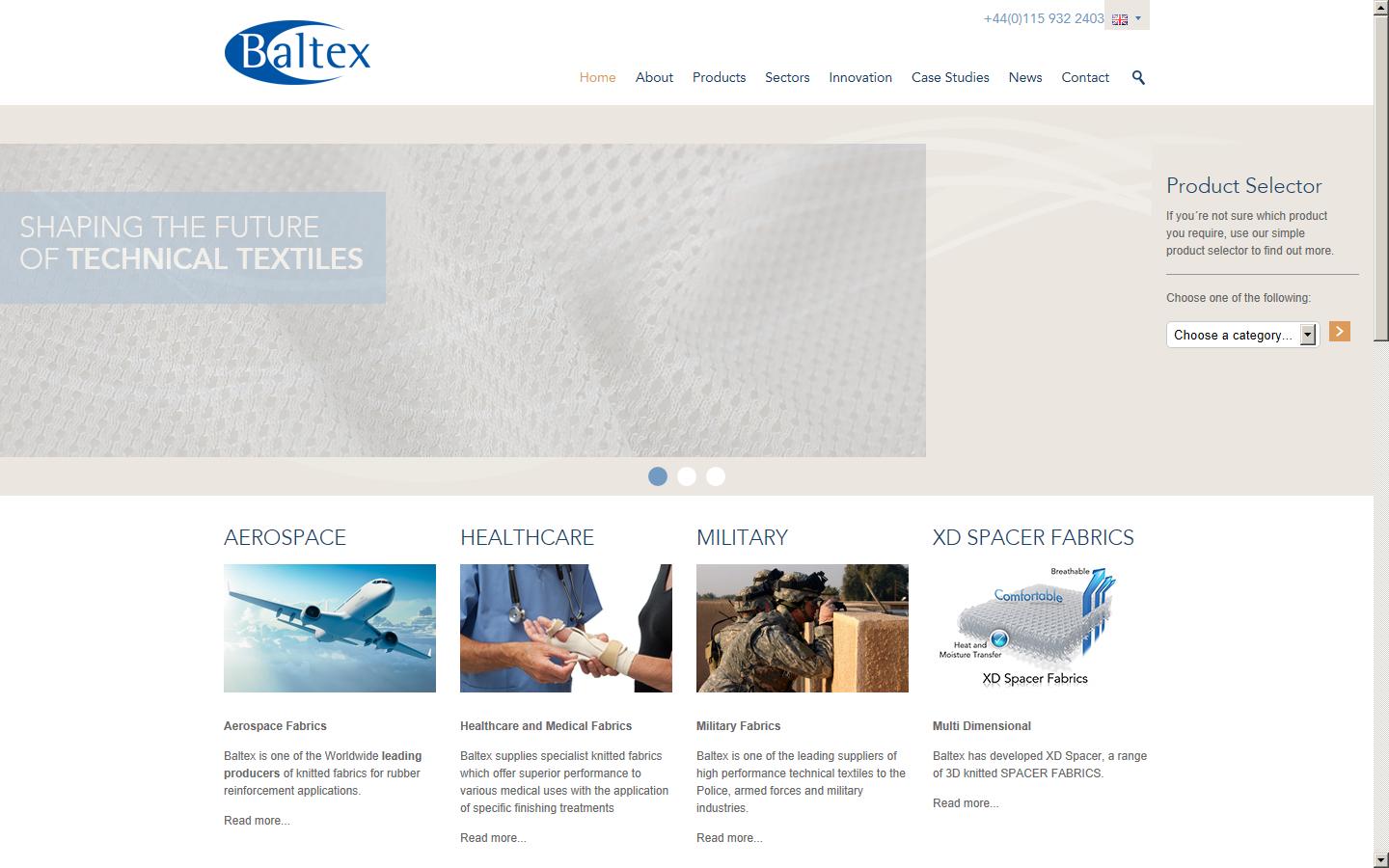 W. Ball & Son Ltd (Baltex Fabrics) Website