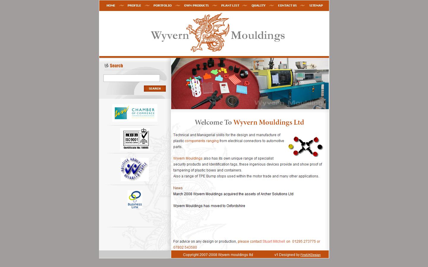 Wyvern Mouldings Ltd Website