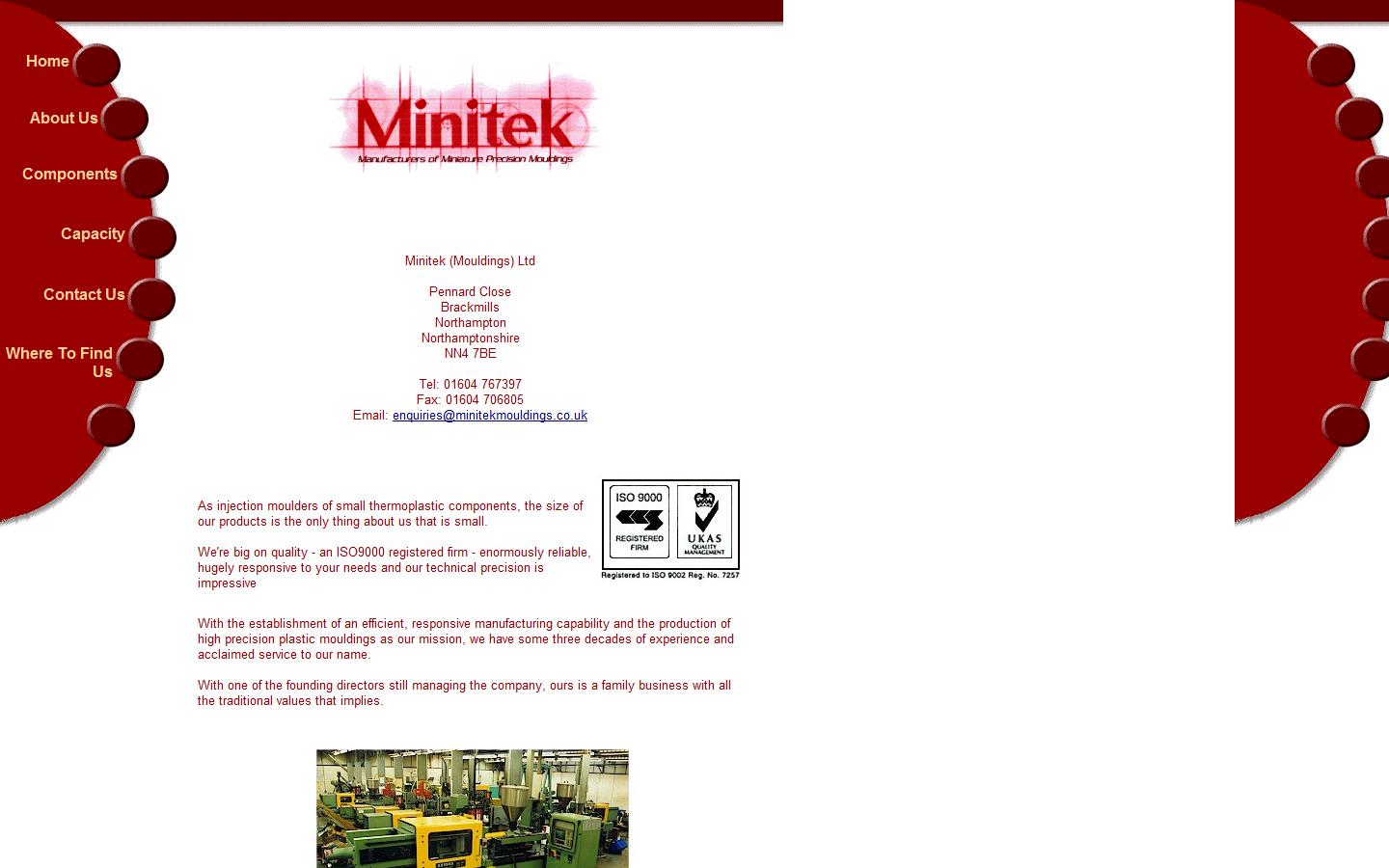 Minitek Mouldings Ltd Website