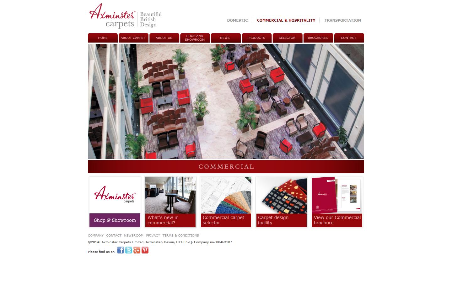 Axminster Carpets Ltd Website