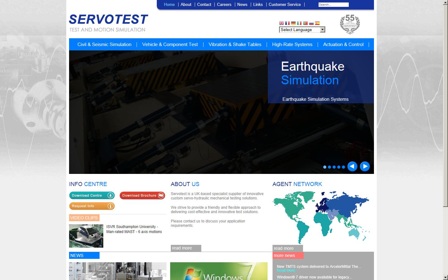 Servotest Testing Systems Ltd Website