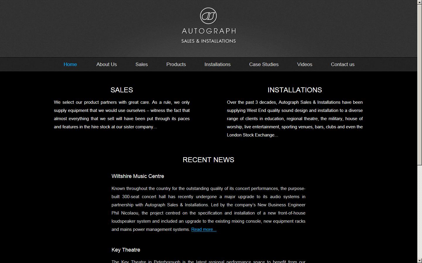 Autograph Sound Recording Ltd Website