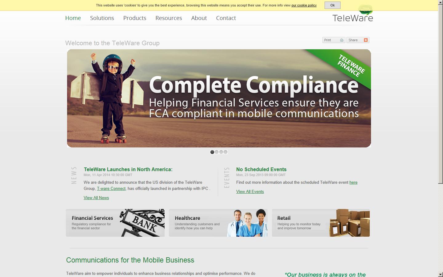 TeleWare plc Website