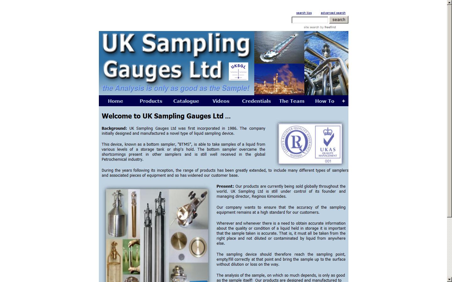 UK Sampling Gauges Ltd Website
