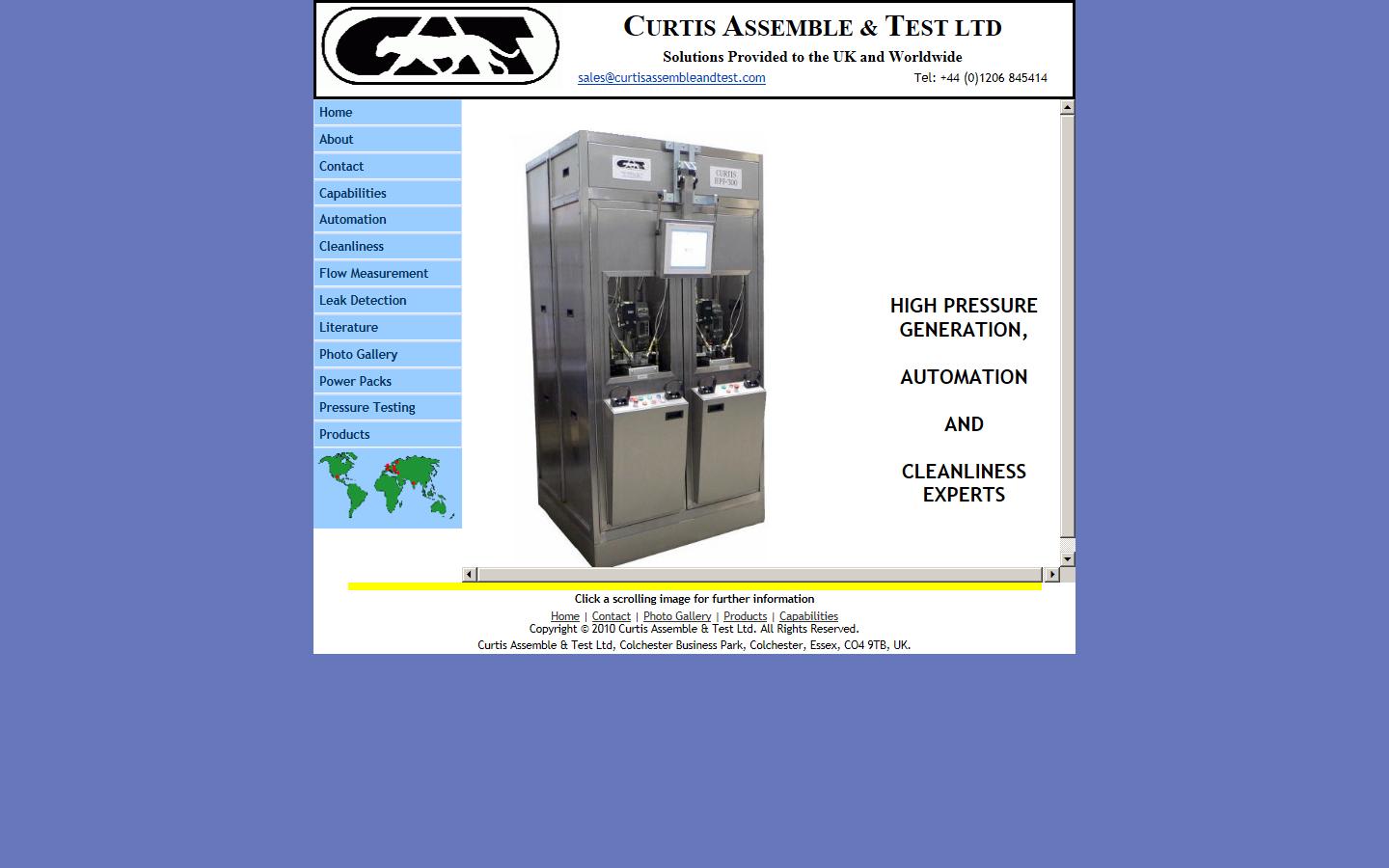 Curtis Assemble & Test Ltd Website