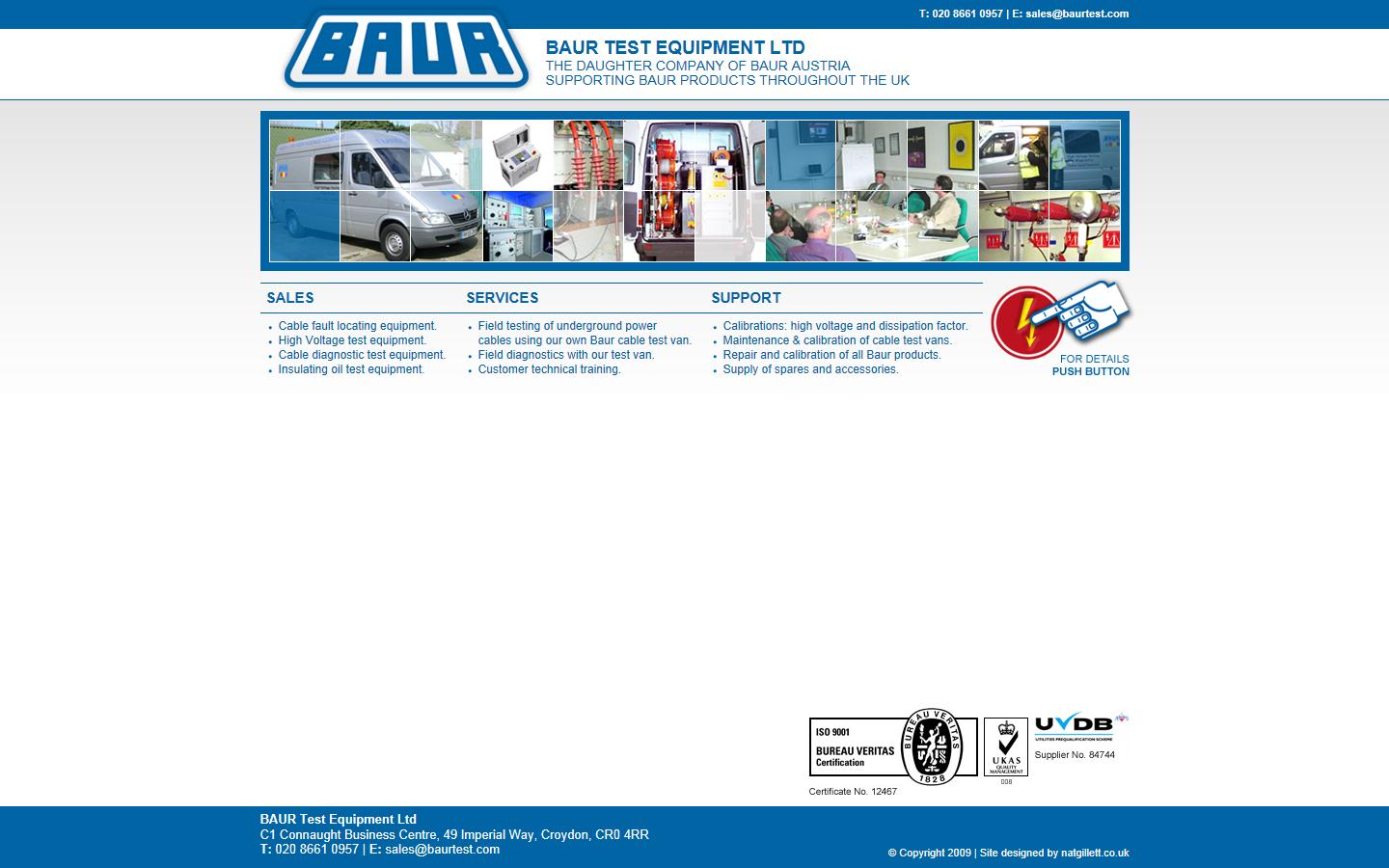 Baur Test Equipment Ltd Website