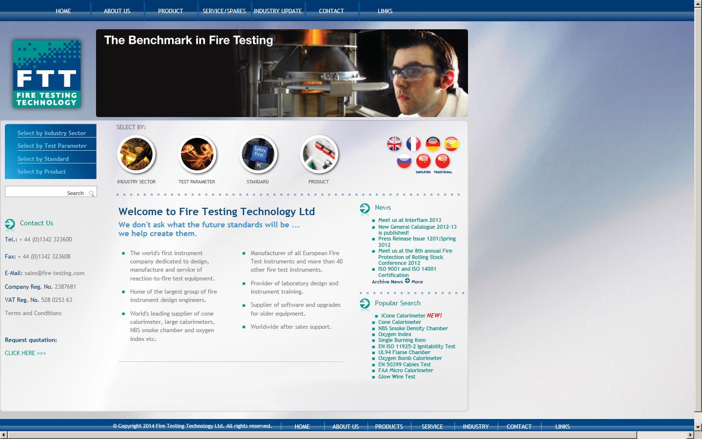 Fire Testing Technology Ltd Website