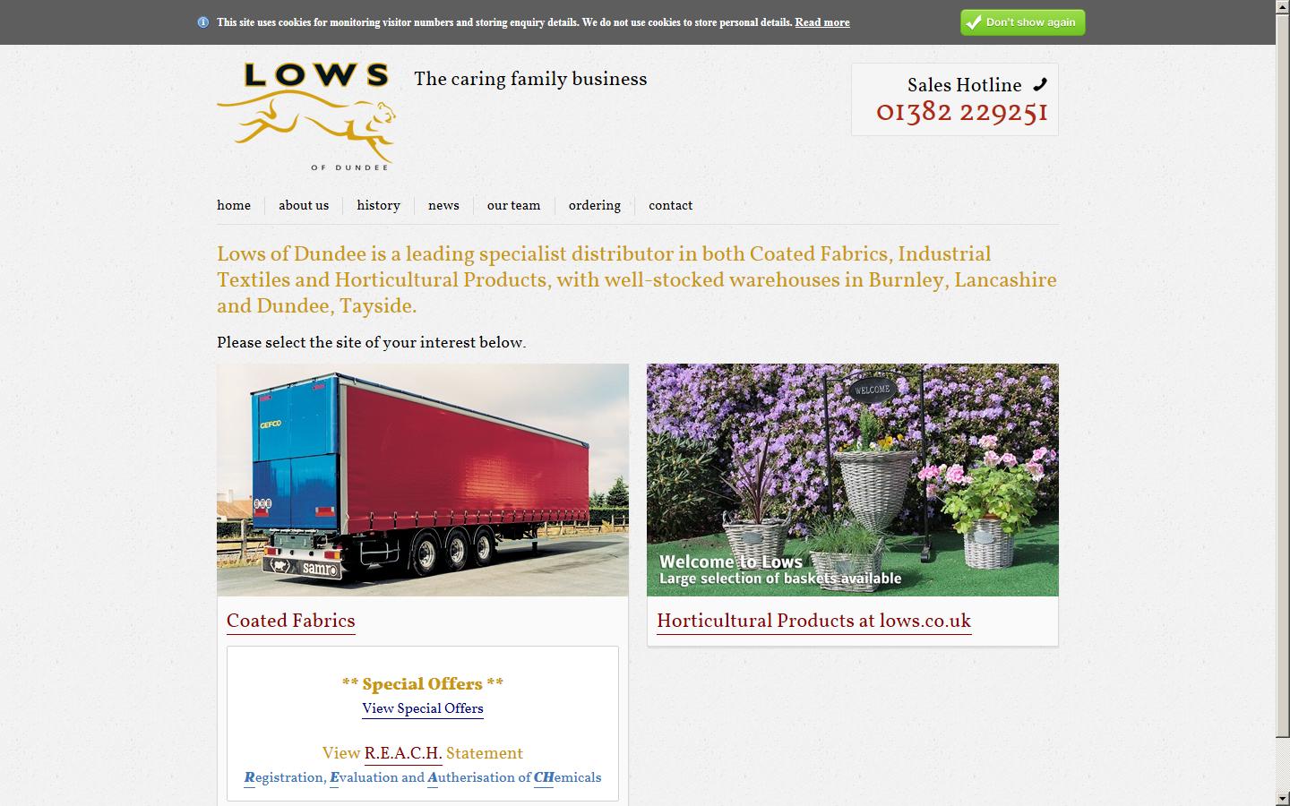 Lows Of Dundee Ltd Website