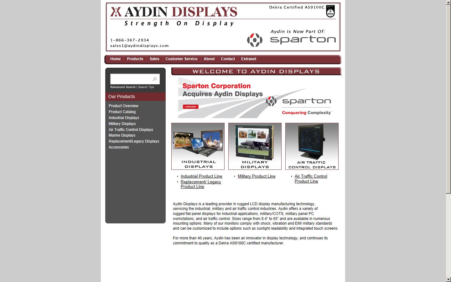 Aydin Displays Ltd Website