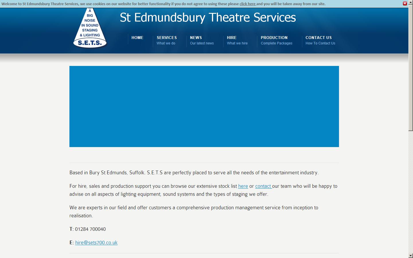 St Edmundsbury Theatre Services Website