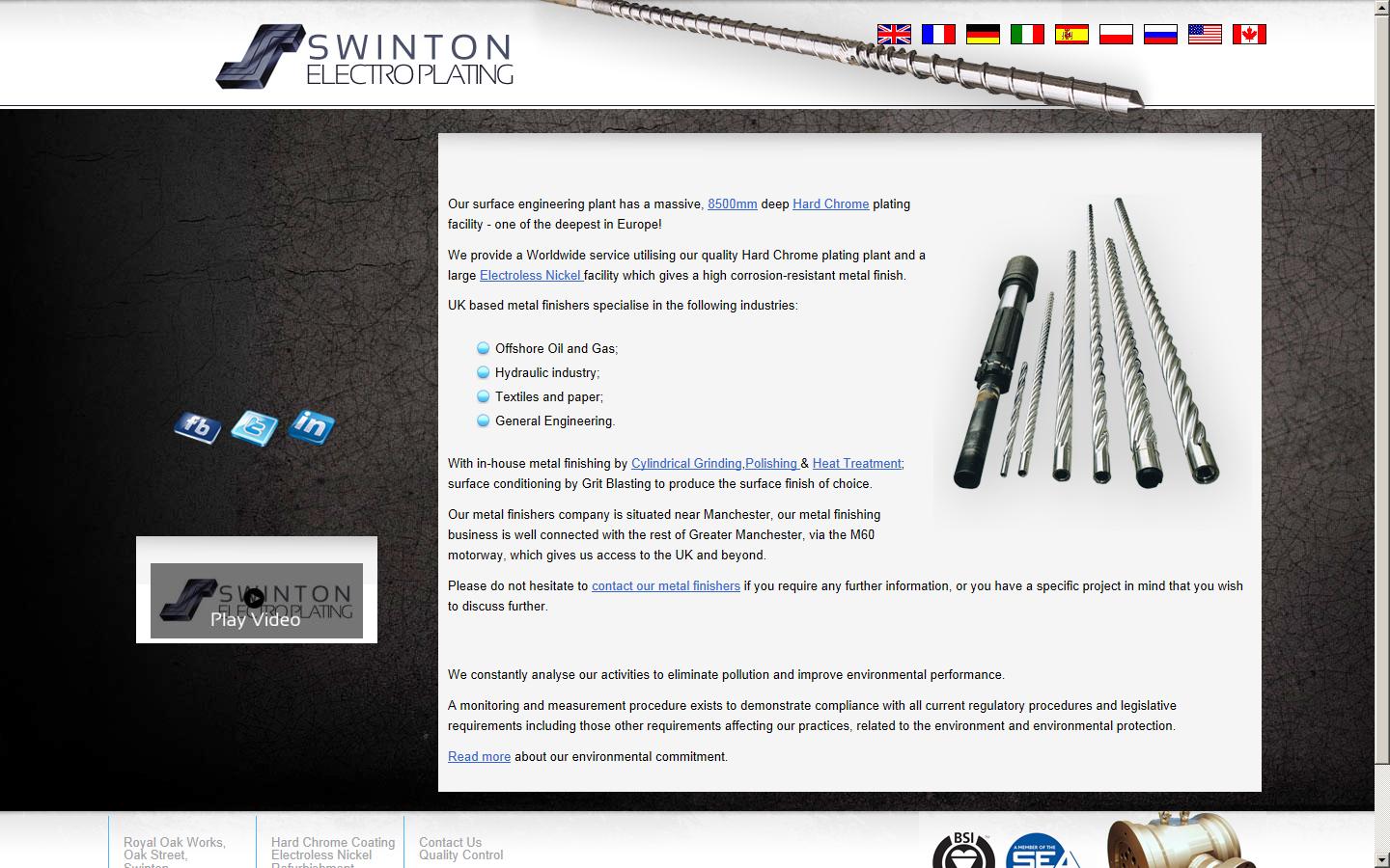 Swinton Electro Plating (Lancs) Ltd Website