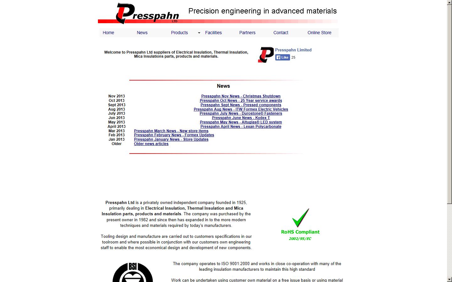 Presspahn Ltd Website