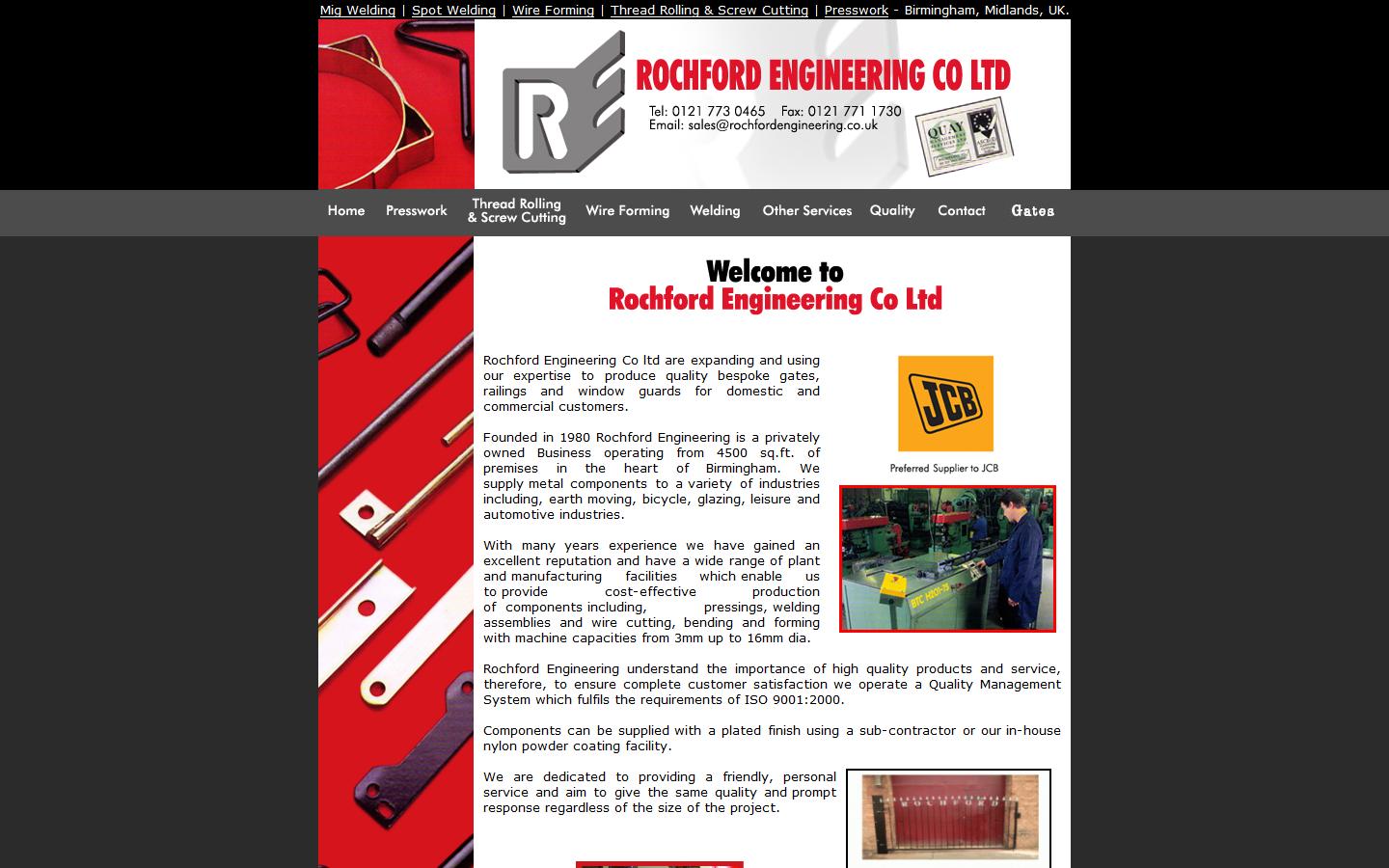Rochford Engineering Co Ltd Website