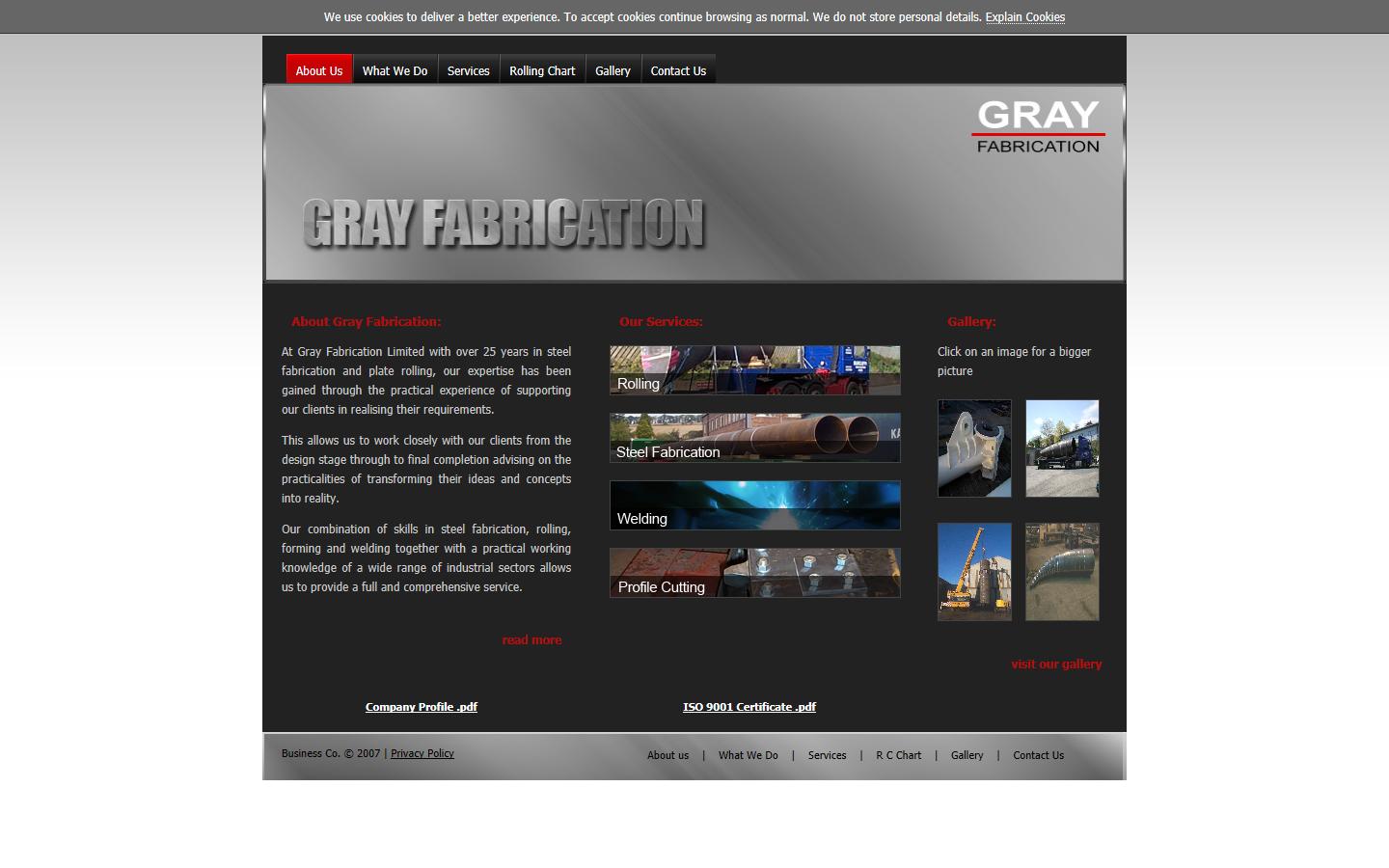 Gray Fabrication Ltd Website
