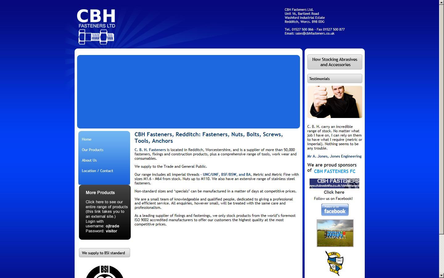 CBH Fasteners Ltd Website