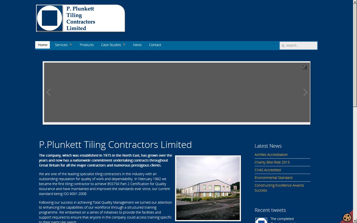 P. Plunkett Tiling Contractors Ltd Website