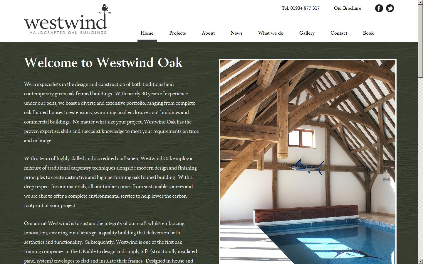 Westwind Oak Buildings Ltd Website