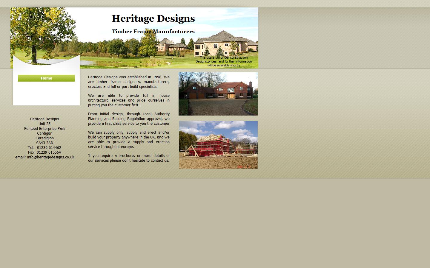 Heritage Designs Website