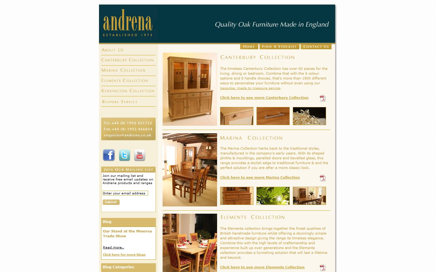 Andrena Reproductions Ltd Website