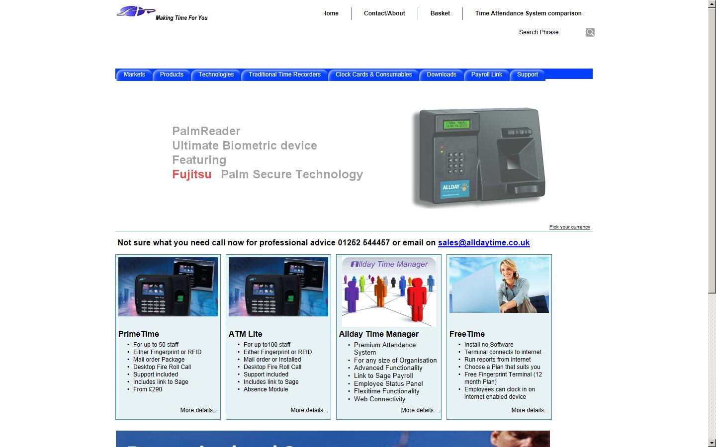 Allday Time Systems Website