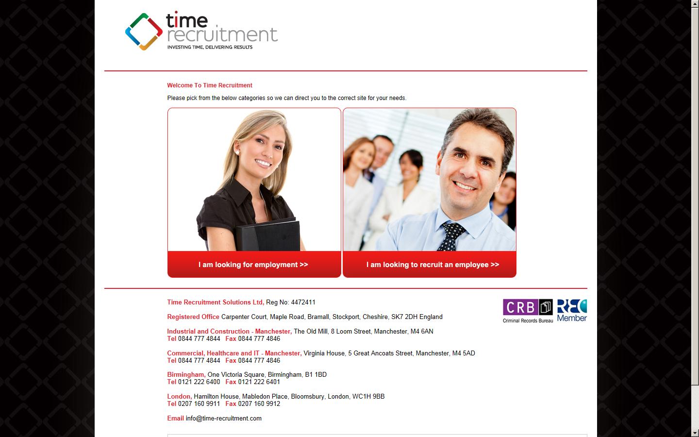 Time Recruitment Solutions Ltd Website