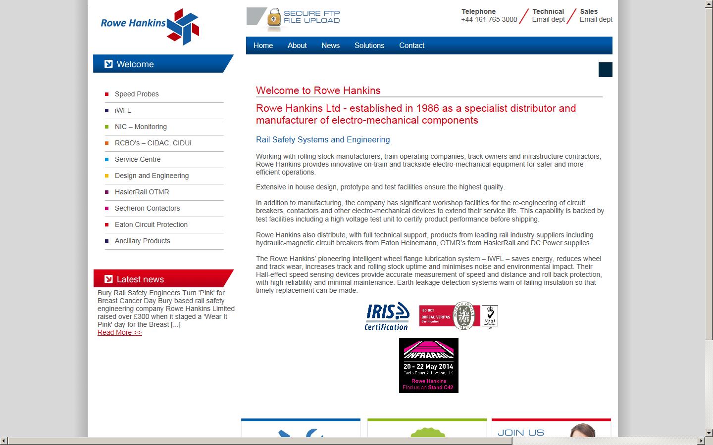 Rowe Hankins Components Ltd Website