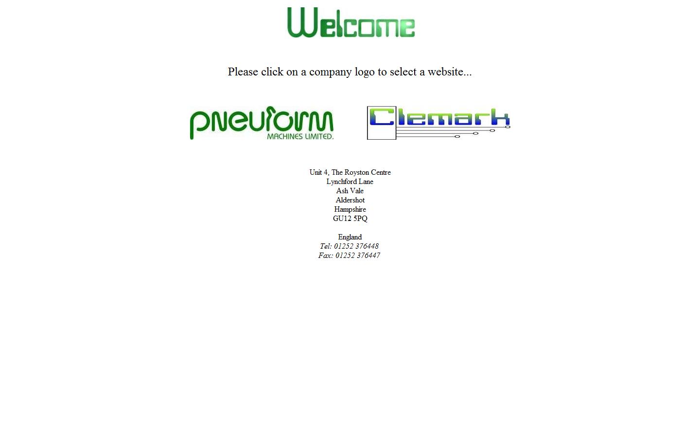 Pneuform Machines Ltd Website