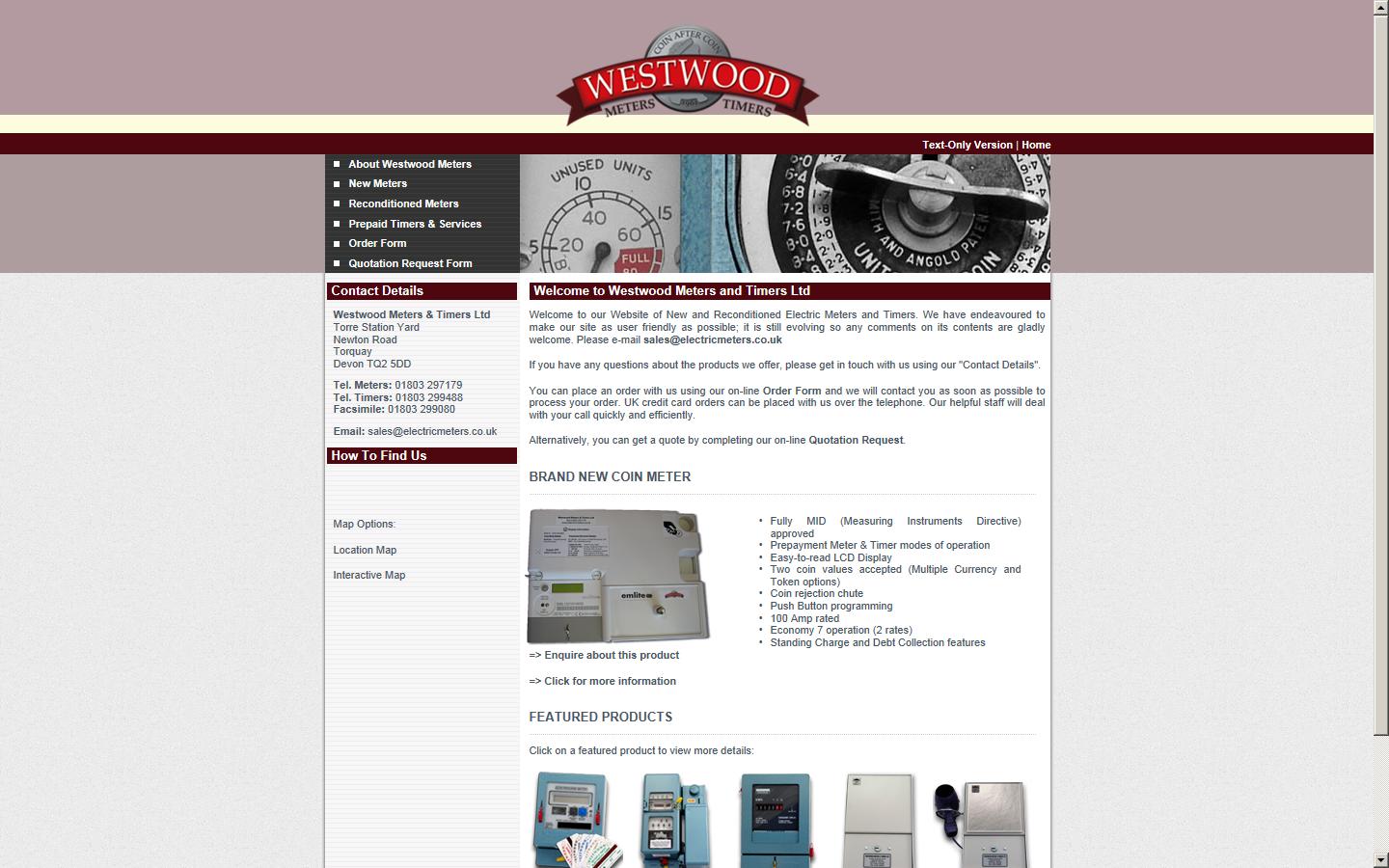 Westwood Meters & Timers Ltd Website