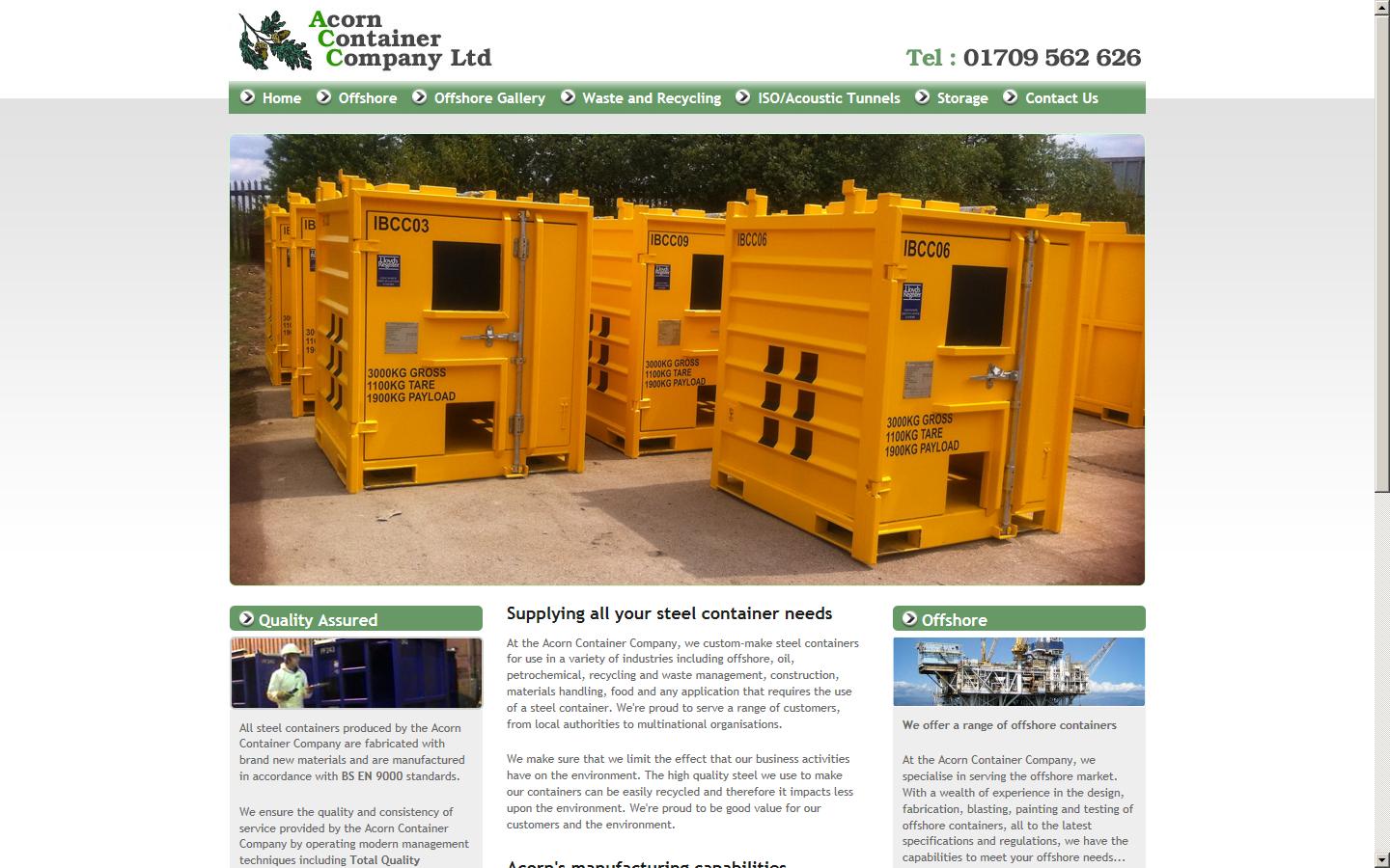 Acorn Container Co Ltd Website