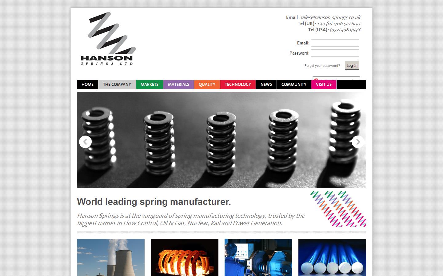 Hanson Springs Ltd Website