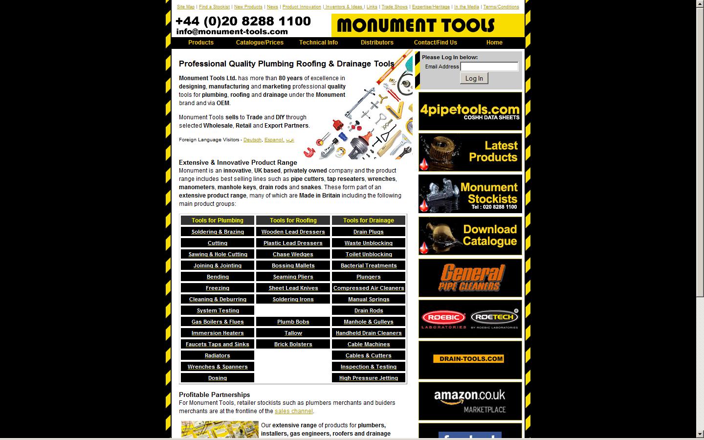 Monument Tools Ltd Website