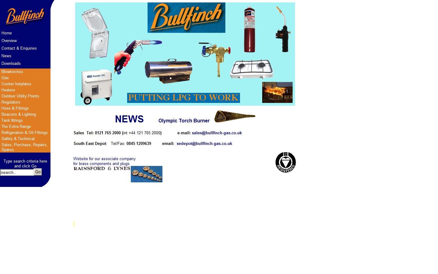 Bullfinch Gas Equipment Ltd Website