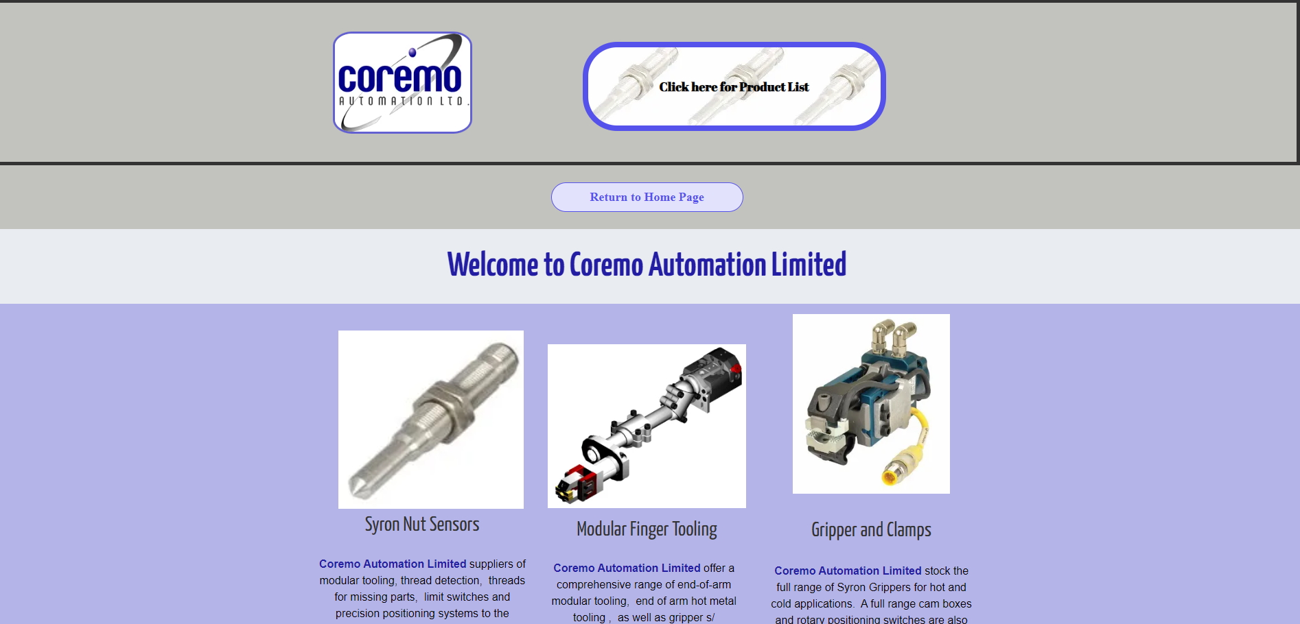 Coremo Automation Website