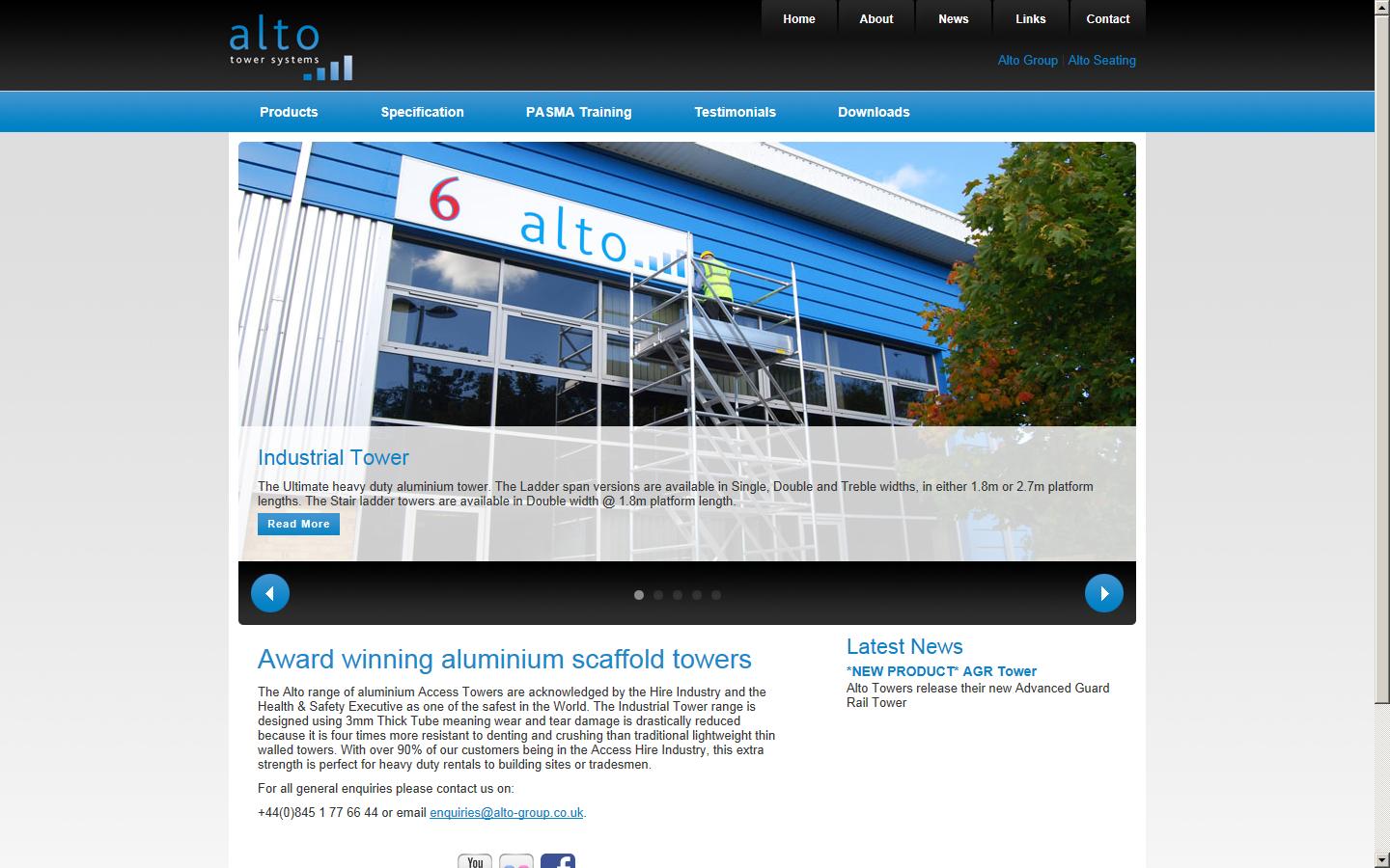 Alto Tower Systems Ltd Website