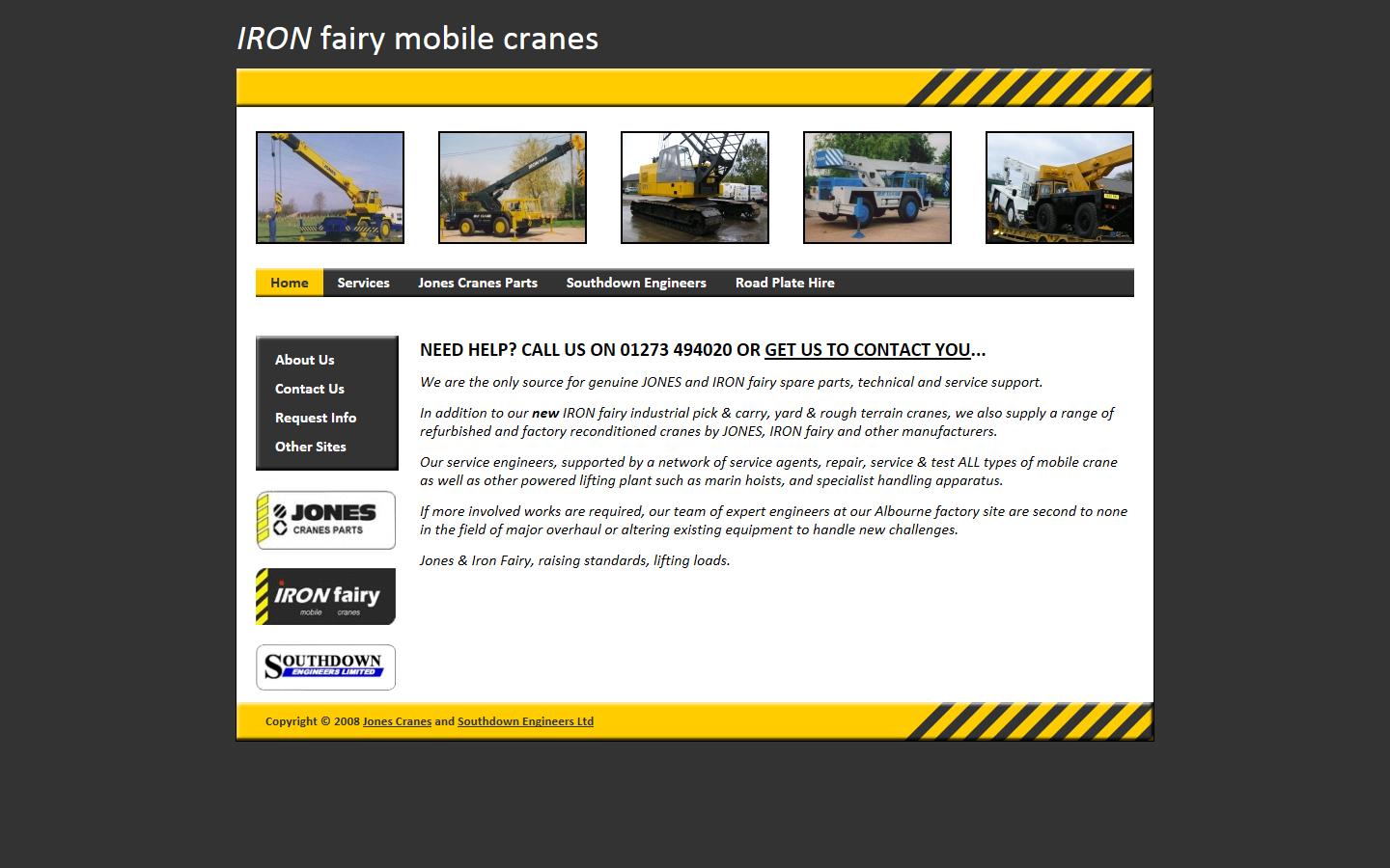 Jones Cranes Parts Website