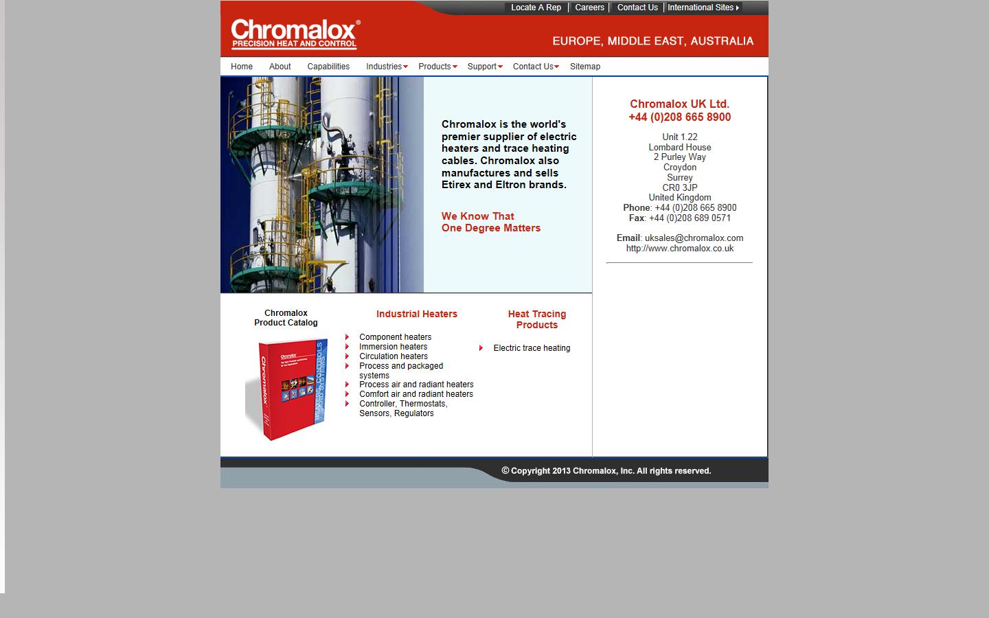 Chromalox Website