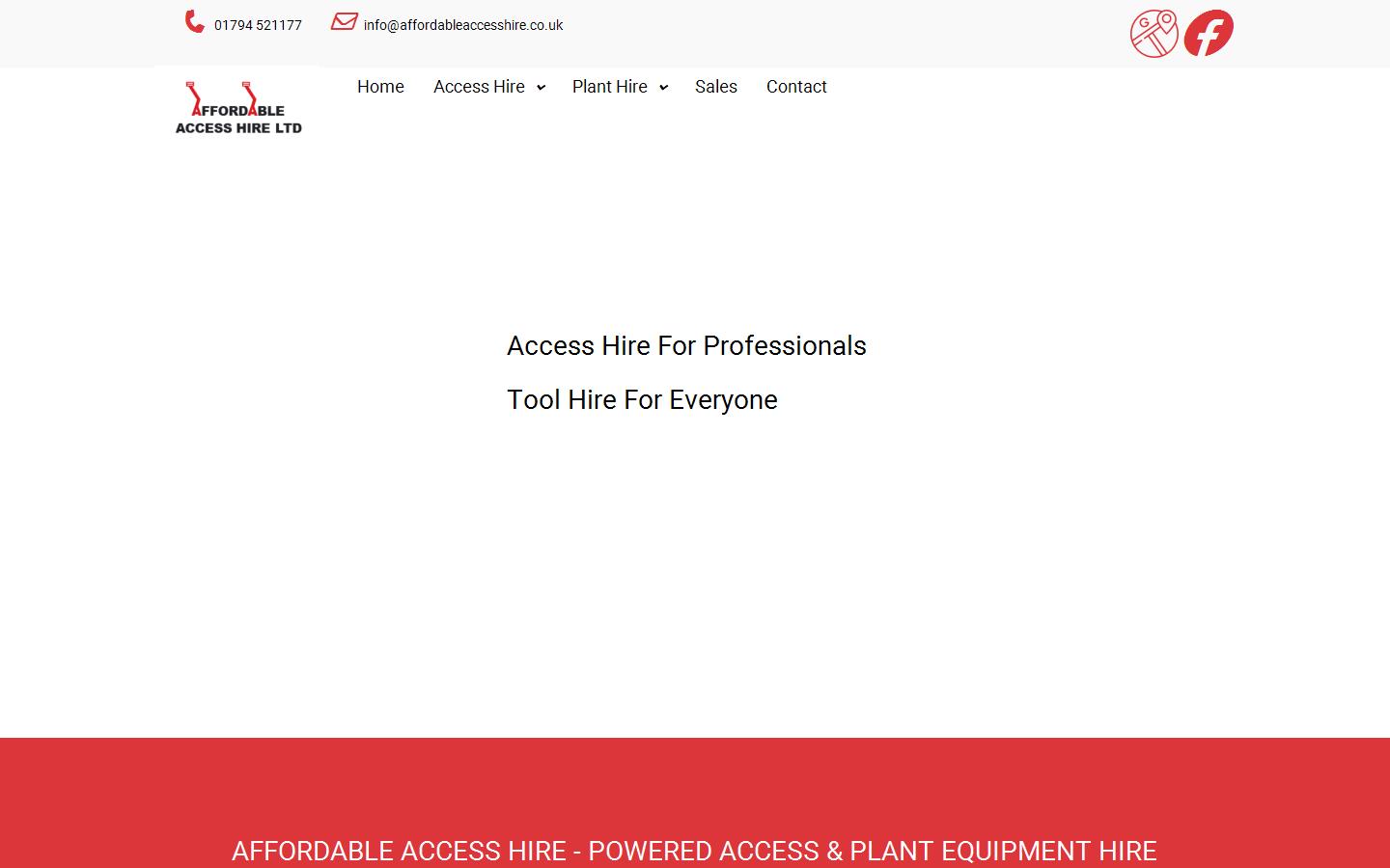 Affordable Access Hire Ltd Website