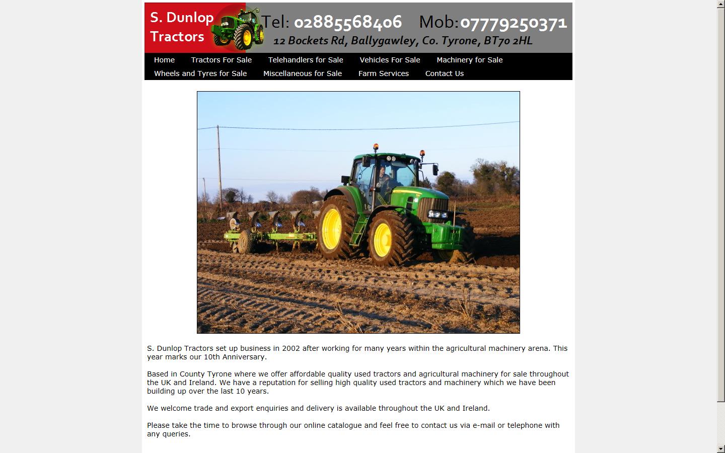 Dunlop Tractors Website